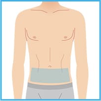 お腹（へそ下）